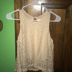 laced tank top/crop top
